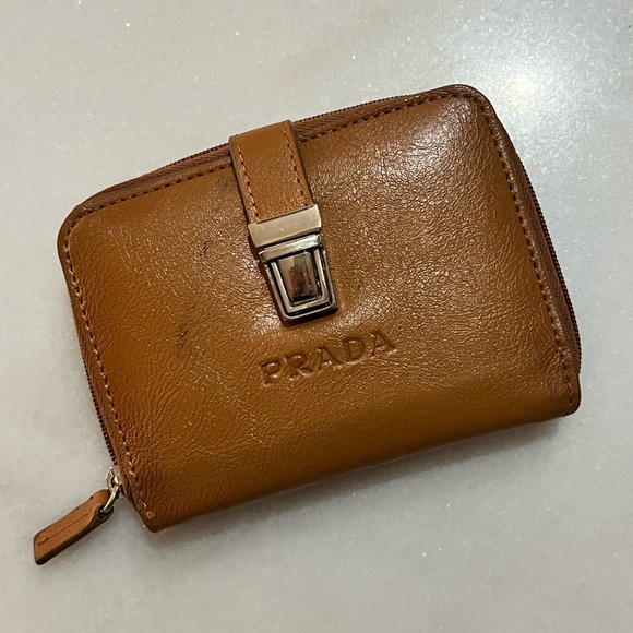 🪪PRADA Small Wallet | Tan, Beige - Picture 1 of 6